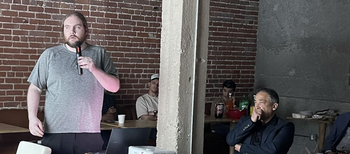 Edwin Grace presenting at AI in Production LA